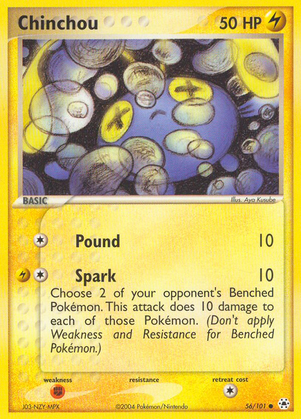 Chinchou (56/101) [EX: Hidden Legends] | Jomio and Rueliete's Cards and Comics