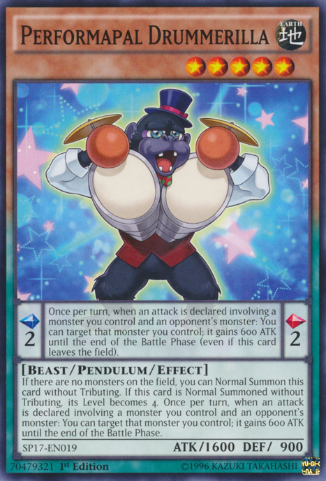 Performapal Drummerilla [SP17-EN019] Common | Jomio and Rueliete's Cards and Comics