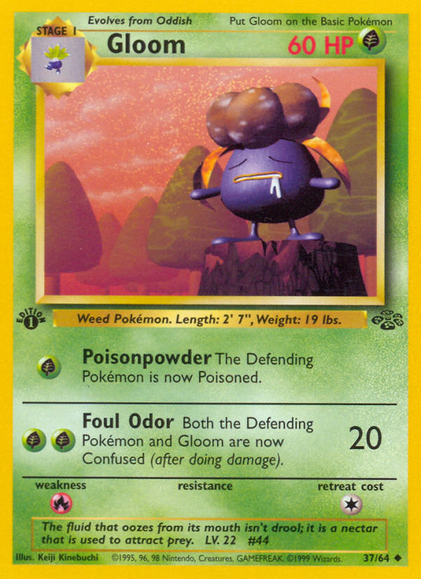 Gloom (37/64) [Jungle 1st Edition] | Jomio and Rueliete's Cards and Comics