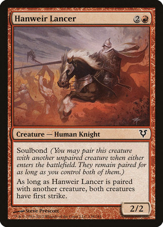 Hanweir Lancer [Avacyn Restored] | Jomio and Rueliete's Cards and Comics