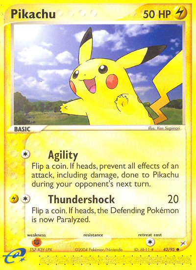Pikachu (43/95) [EX: Team Magma vs Team Aqua] | Jomio and Rueliete's Cards and Comics