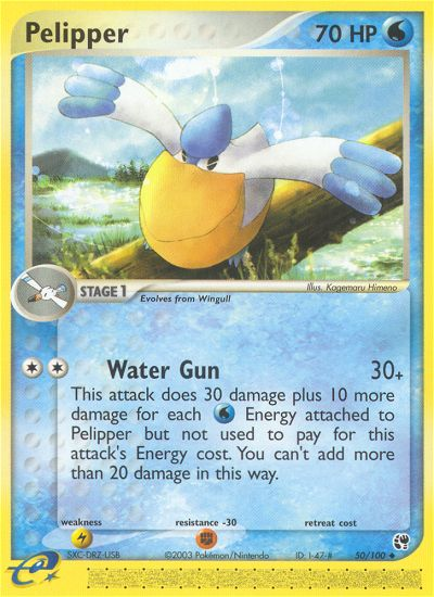 Pelipper (50/100) [EX: Sandstorm] | Jomio and Rueliete's Cards and Comics
