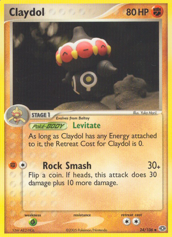 Claydol (24/106) [EX: Emerald] | Jomio and Rueliete's Cards and Comics