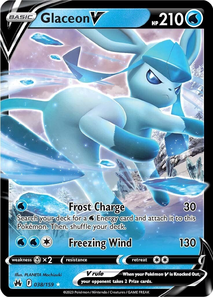 Glaceon V (038/159) [Sword & Shield: Crown Zenith] | Jomio and Rueliete's Cards and Comics