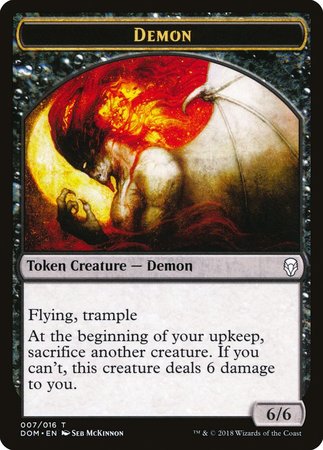 Demon Token [Dominaria Tokens] | Jomio and Rueliete's Cards and Comics