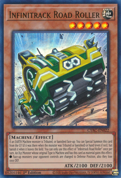 Infinitrack Road Roller [CYAC-EN022] Ultra Rare | Jomio and Rueliete's Cards and Comics