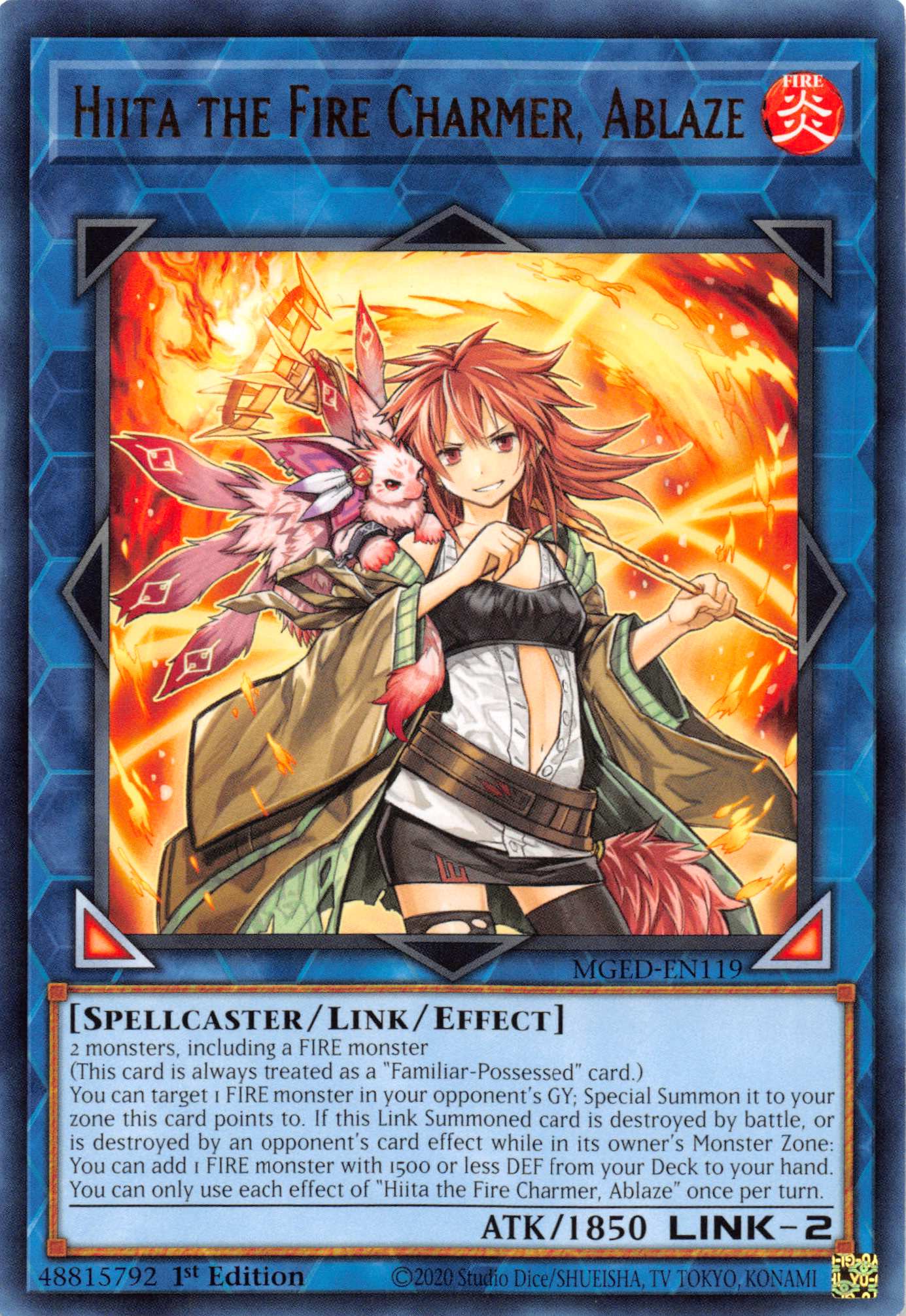 Hiita the Fire Charmer, Ablaze [MGED-EN119] Rare | Jomio and Rueliete's Cards and Comics