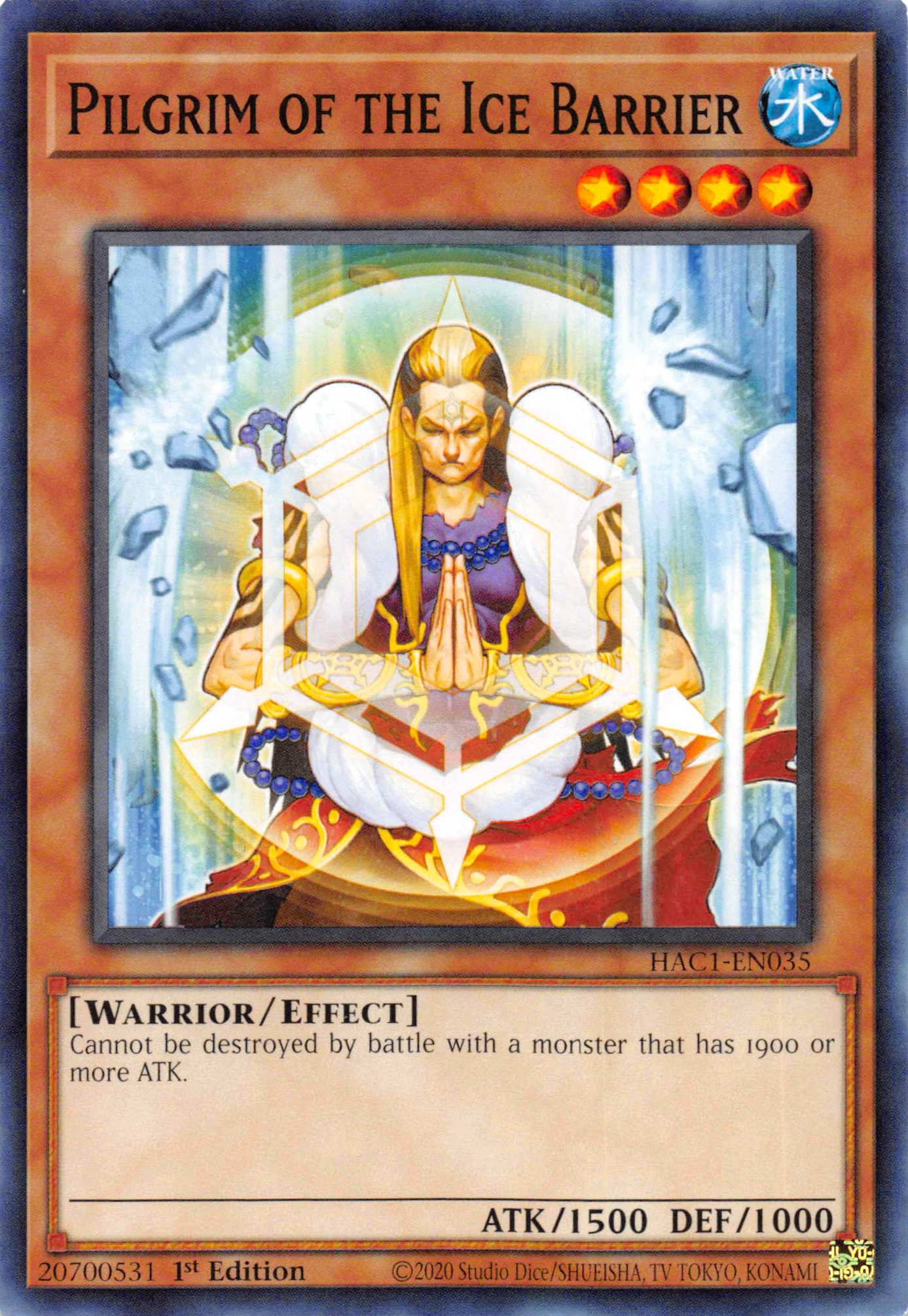 Pilgrim of the Ice Barrier [HAC1-EN035] Common | Jomio and Rueliete's Cards and Comics