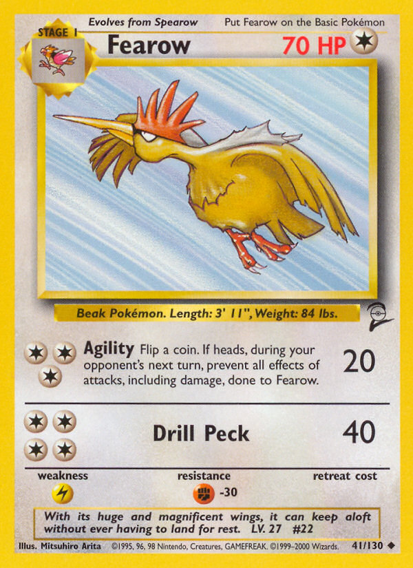 Fearow (41/130) [Base Set 2] | Jomio and Rueliete's Cards and Comics