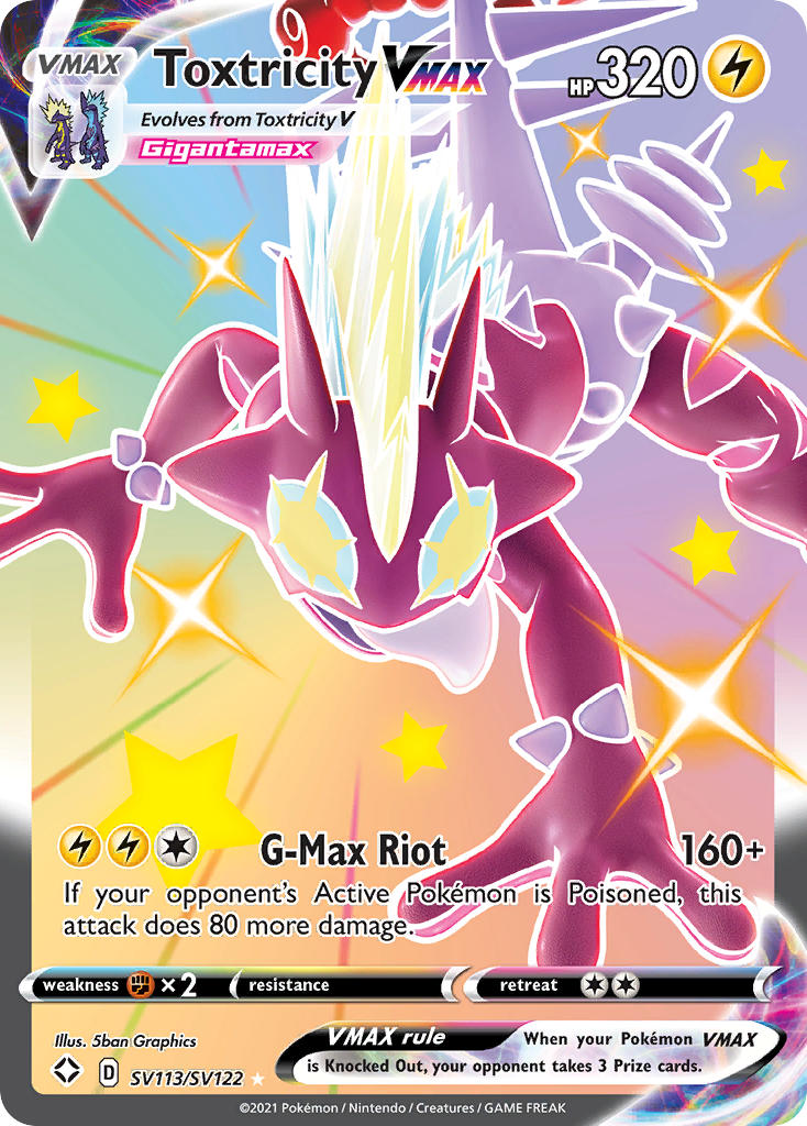 Toxtricity VMAX (SV113/SV122) [Sword & Shield: Shining Fates] | Jomio and Rueliete's Cards and Comics