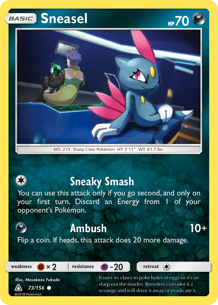 Sneasel (73/156) [Sun & Moon: Ultra Prism] | Jomio and Rueliete's Cards and Comics