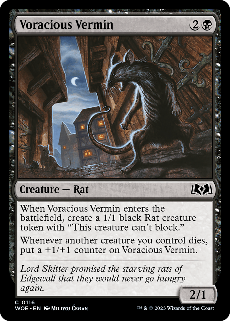 Voracious Vermin [Wilds of Eldraine] | Jomio and Rueliete's Cards and Comics