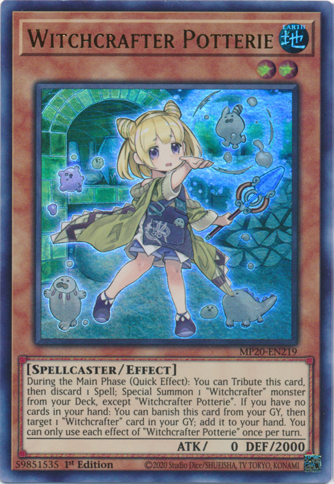 Witchcrafter Potterie [MP20-EN219] Ultra Rare | Jomio and Rueliete's Cards and Comics