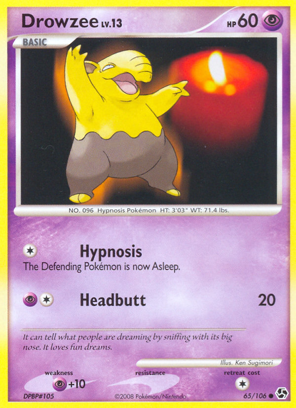 Drowzee (65/106) [Diamond & Pearl: Great Encounters] | Jomio and Rueliete's Cards and Comics