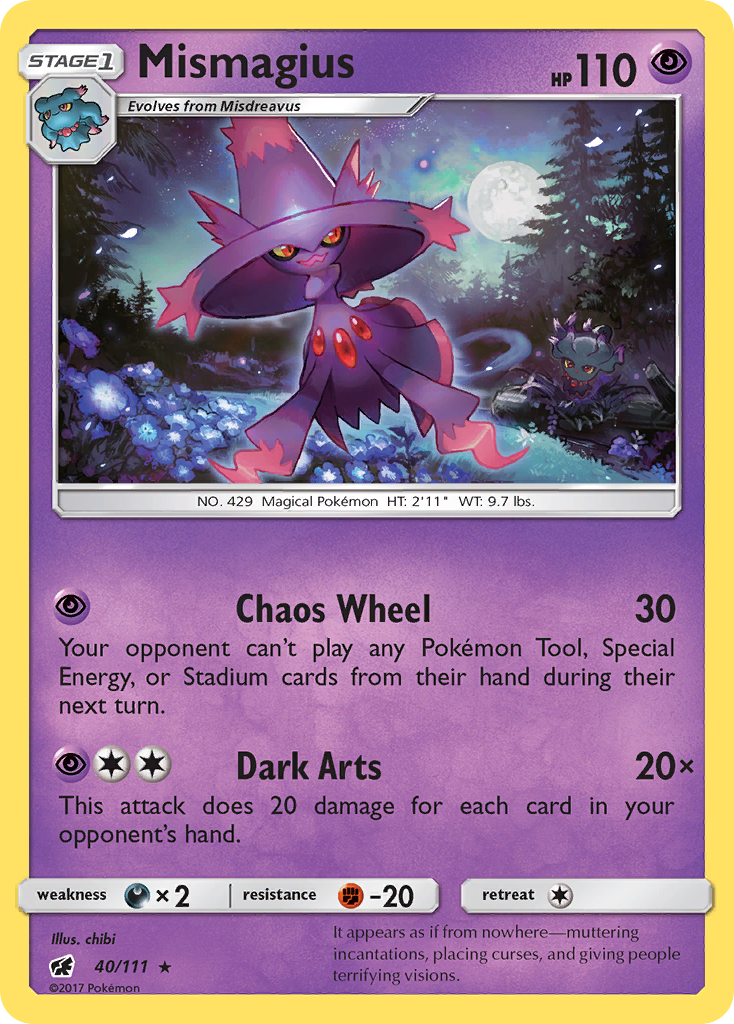 Mismagius (40/111) [Sun & Moon: Crimson Invasion] | Jomio and Rueliete's Cards and Comics