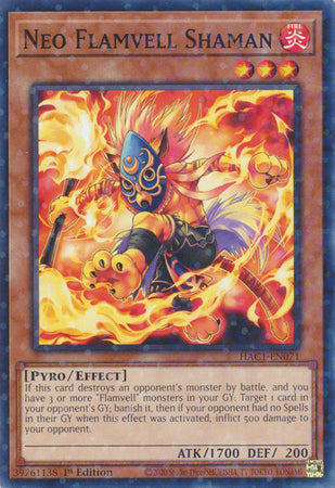 Neo Flamvell Shaman (Duel Terminal) [HAC1-EN071] Common | Jomio and Rueliete's Cards and Comics