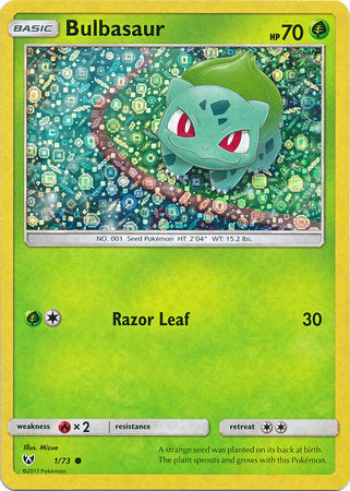 Bulbasaur (1/73) (General Mills Promo) [Sun & Moon: Shining Legends] | Jomio and Rueliete's Cards and Comics