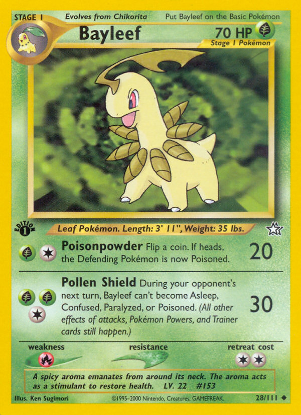 Bayleef (28/111) [Neo Genesis 1st Edition] | Jomio and Rueliete's Cards and Comics