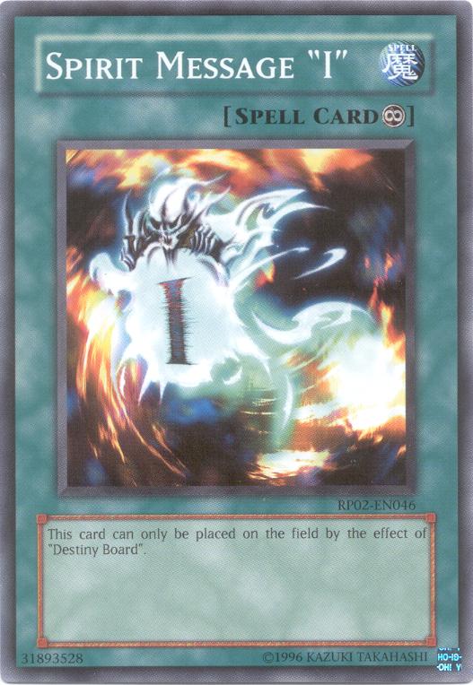 Spirit Message "I" [RP02-EN046] Common | Jomio and Rueliete's Cards and Comics