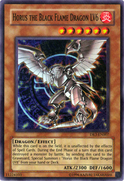 Horus the Black Flame Dragon LV6 [DR3-EN007] Super Rare | Jomio and Rueliete's Cards and Comics