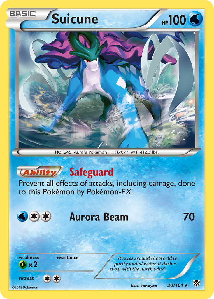 Suicune (20/101) [Black & White: Plasma Blast] | Jomio and Rueliete's Cards and Comics
