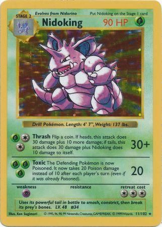 Nidoking (11/102) [Base Set Shadowless Unlimited] | Jomio and Rueliete's Cards and Comics