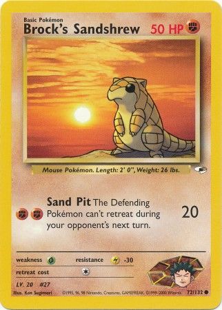 Brock's Sandshrew (72/132) [Gym Heroes Unlimited] | Jomio and Rueliete's Cards and Comics