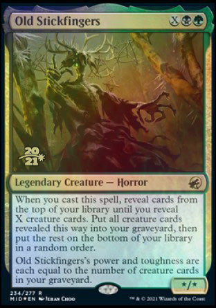 Old Stickfingers [Innistrad: Midnight Hunt Prerelease Promos] | Jomio and Rueliete's Cards and Comics