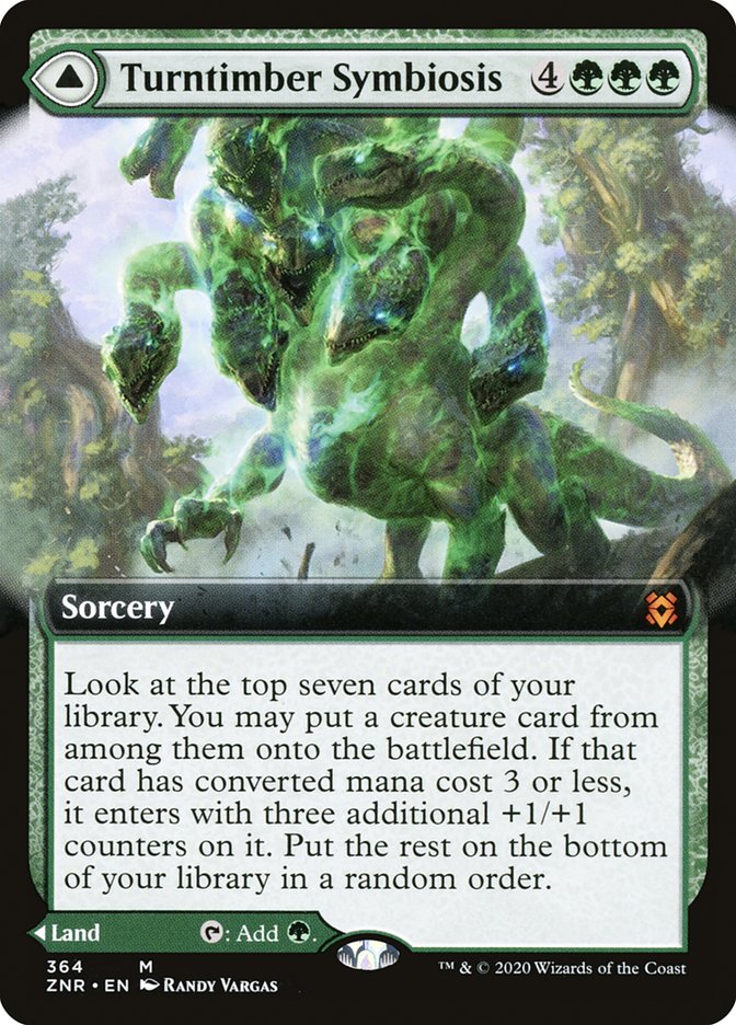 Turntimber Symbiosis // Turntimber, Serpentine Wood (Extended Art) [Zendikar Rising] | Jomio and Rueliete's Cards and Comics