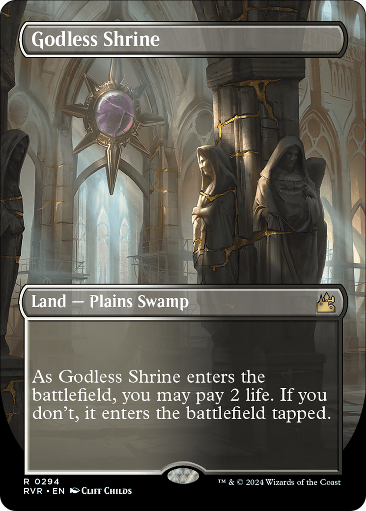 Godless Shrine (Borderless) [Ravnica Remastered] | Jomio and Rueliete's Cards and Comics