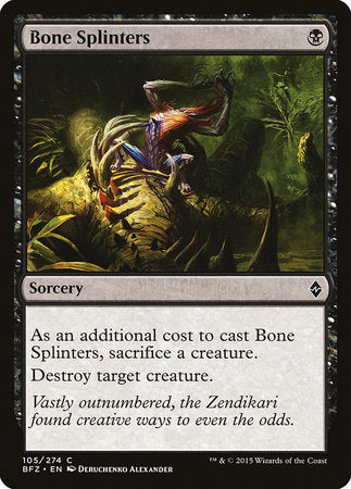 Bone Splinters [Battle for Zendikar] | Jomio and Rueliete's Cards and Comics