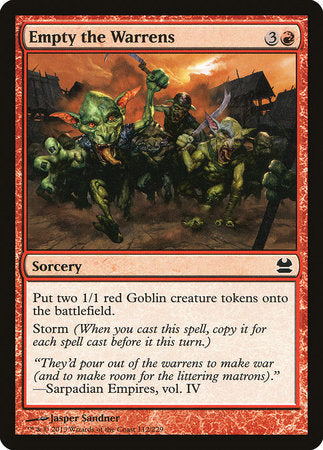 Empty the Warrens [Modern Masters] | Jomio and Rueliete's Cards and Comics