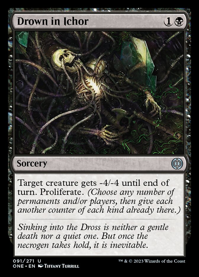 Drown in Ichor [Phyrexia: All Will Be One] | Jomio and Rueliete's Cards and Comics