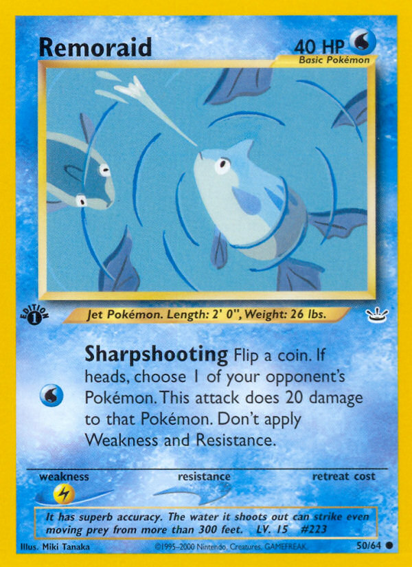 Remoraid (50/64) [Neo Revelation 1st Edition] | Jomio and Rueliete's Cards and Comics