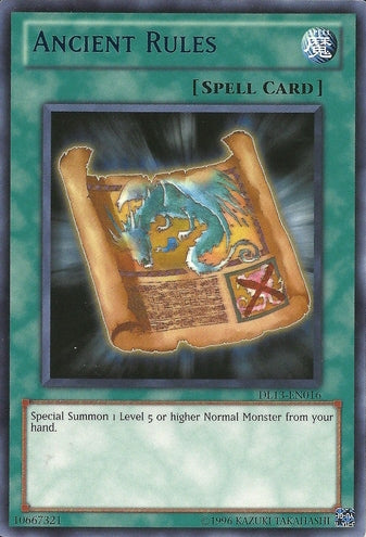 Ancient Rules (Blue) [DL13-EN016] Rare | Jomio and Rueliete's Cards and Comics