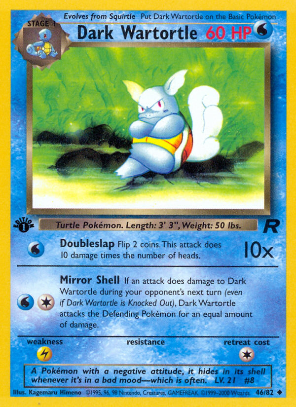 Dark Wartortle (46/82) [Team Rocket 1st Edition] | Jomio and Rueliete's Cards and Comics