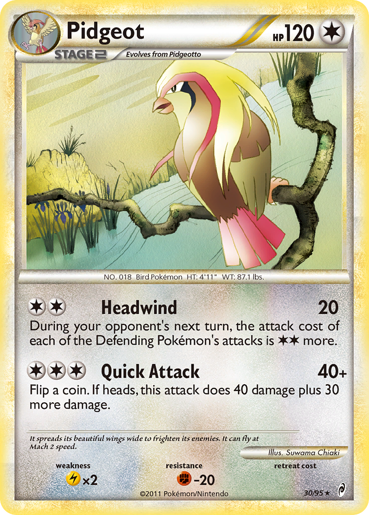 Pidgeot (30/95) [HeartGold & SoulSilver: Call of Legends] | Jomio and Rueliete's Cards and Comics