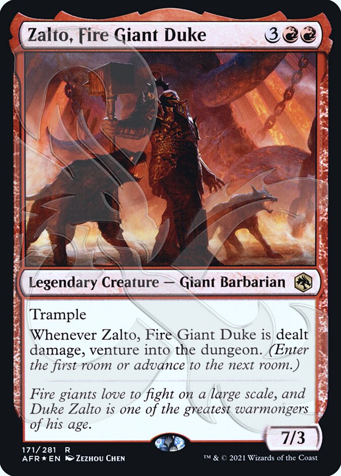 Zalto, Fire Giant Duke (Ampersand Promo) [Dungeons & Dragons: Adventures in the Forgotten Realms Promos] | Jomio and Rueliete's Cards and Comics