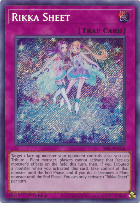 Rikka Sheet [SESL-EN026] Secret Rare | Jomio and Rueliete's Cards and Comics