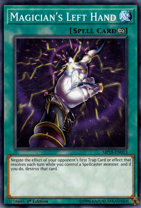 Magician's Left Hand [MP18-EN013] Common | Jomio and Rueliete's Cards and Comics