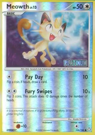 Meowth (106/146) [Burger King Promos: 2009 Collection] | Jomio and Rueliete's Cards and Comics