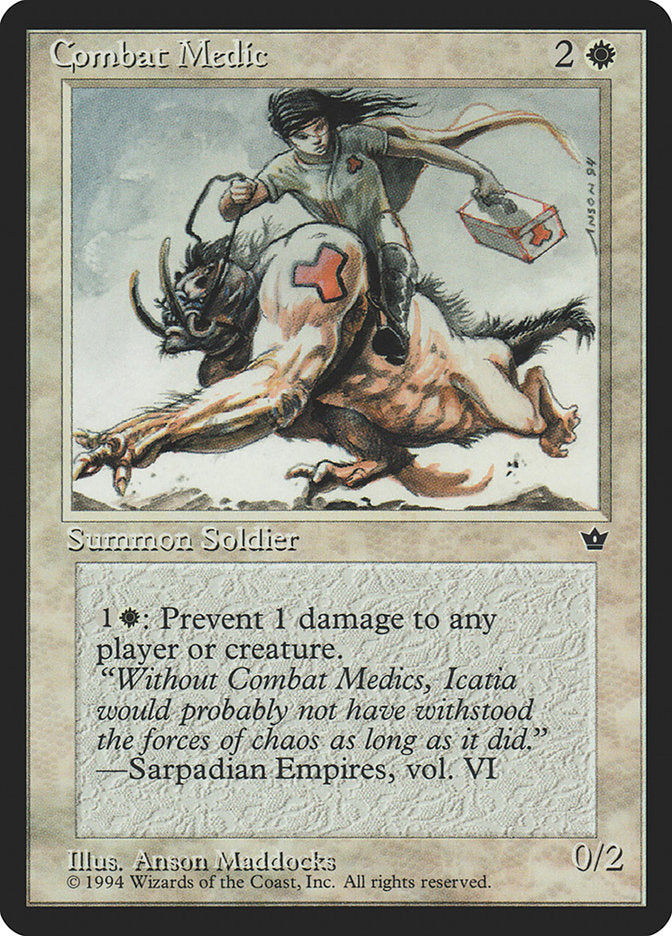 Combat Medic (Anson Maddocks) [Fallen Empires] | Jomio and Rueliete's Cards and Comics