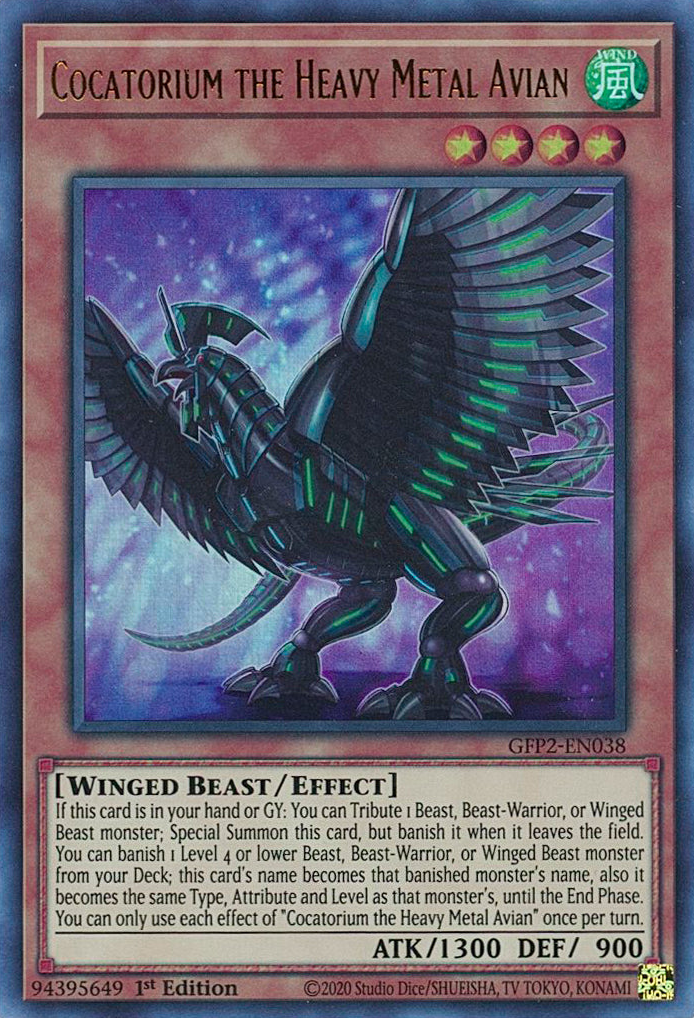Cocatorium the Heavy Metal Avian [GFP2-EN038] Ultra Rare | Jomio and Rueliete's Cards and Comics