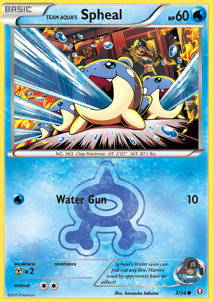 Team Aqua's Spheal (3/34) [XY: Double Crisis] | Jomio and Rueliete's Cards and Comics