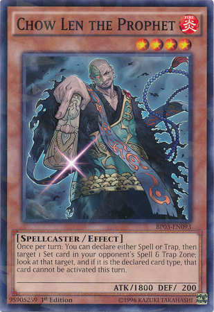 Chow Len the Prophet (Shatterfoil) [BP03-EN093] Rare | Jomio and Rueliete's Cards and Comics