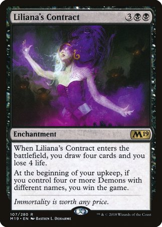 Liliana's Contract [Core Set 2019] | Jomio and Rueliete's Cards and Comics