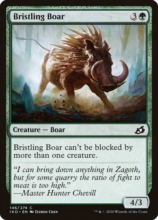 Bristling Boar [Ikoria: Lair of Behemoths] | Jomio and Rueliete's Cards and Comics