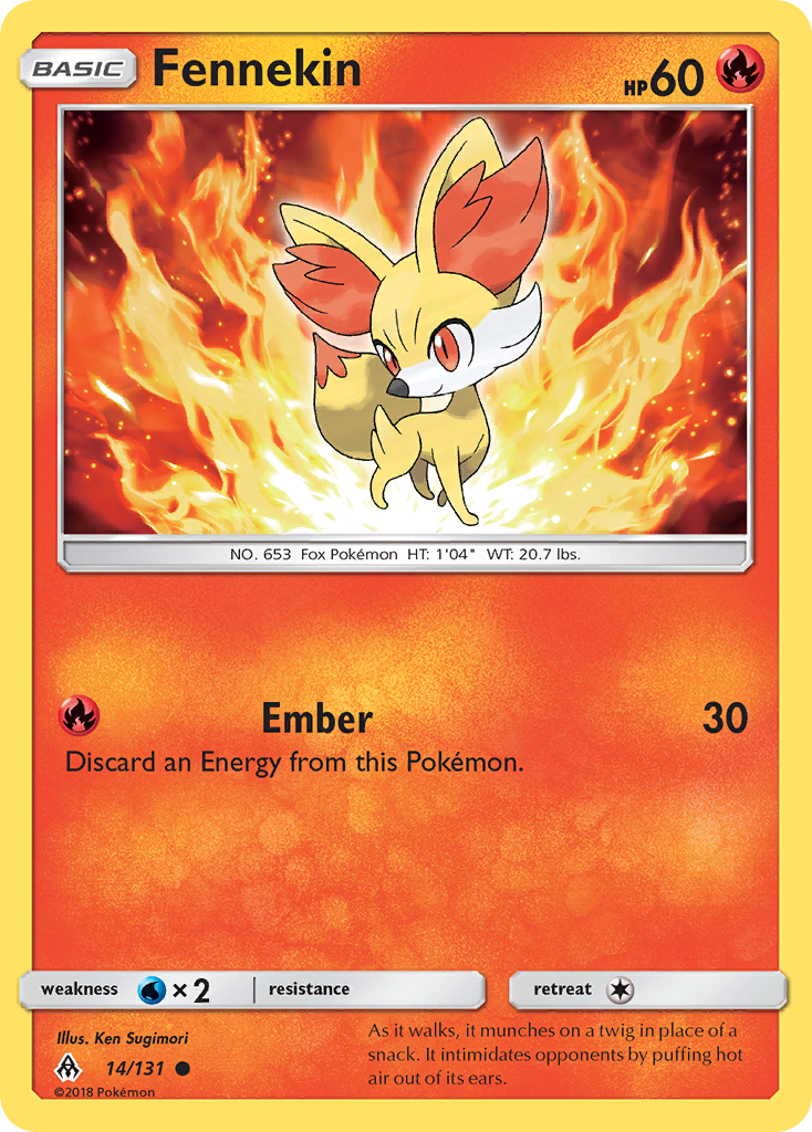 Fennekin (14/131) [Sun & Moon: Forbidden Light] | Jomio and Rueliete's Cards and Comics