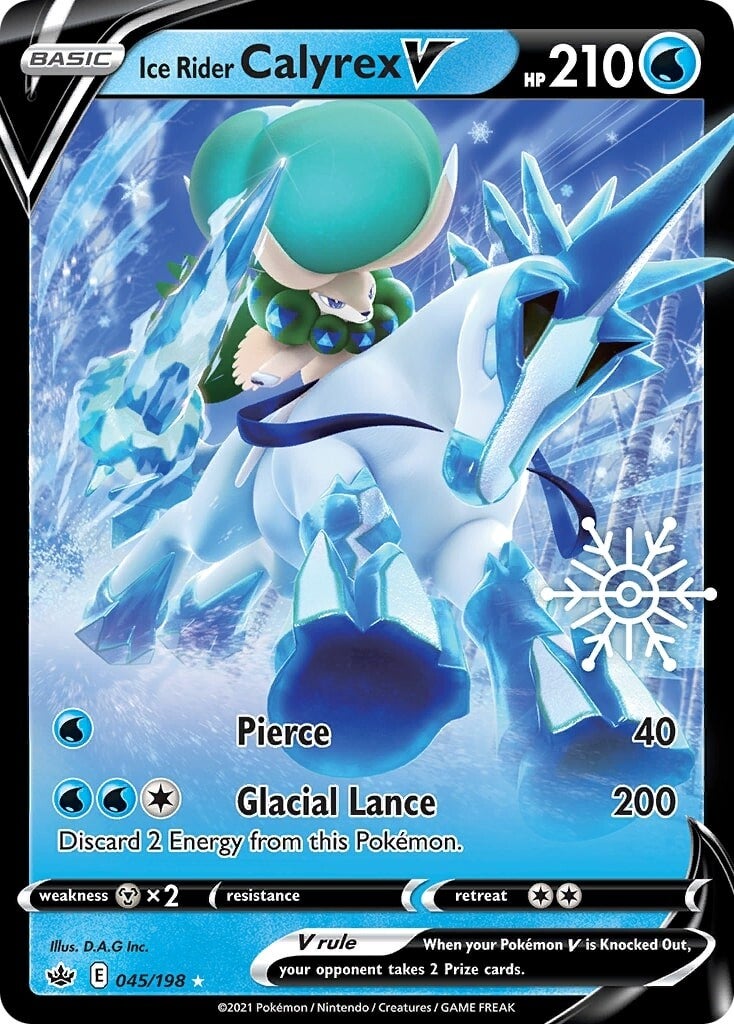 Ice Rider Calyrex V (045/198) (Holiday Calendar) [Sword & Shield: Chilling Reign] | Jomio and Rueliete's Cards and Comics