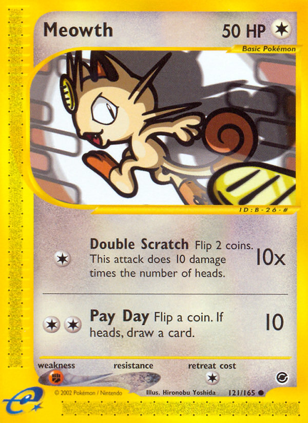 Meowth (121/165) [Expedition: Base Set] | Jomio and Rueliete's Cards and Comics